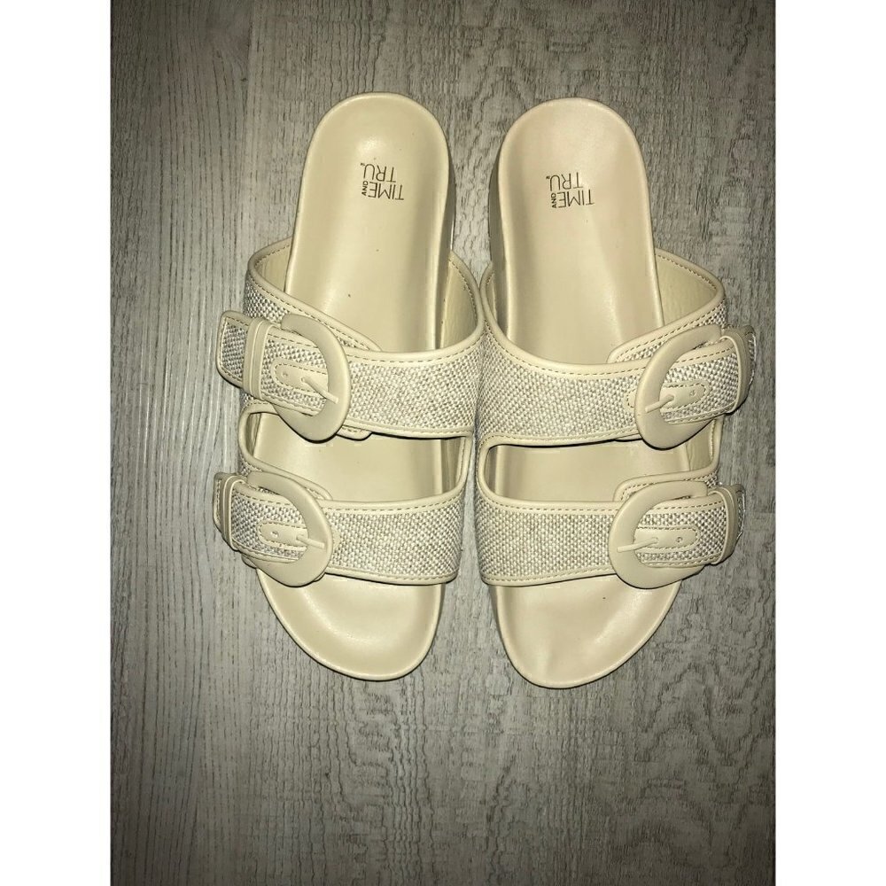𝅺WOMEN’S Tan Slides‎